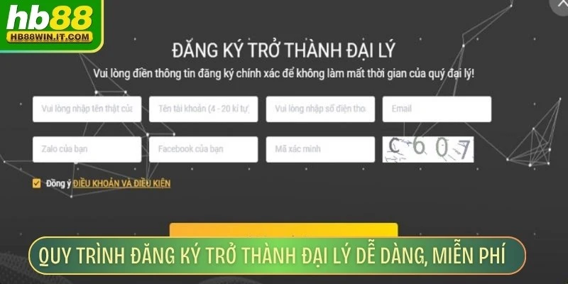 Đại Lý HB88 Quy trình đăng ký trở thành đại lý dễ dàng, miễn phí toàn diện